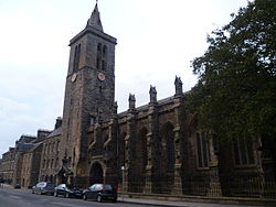 Picture of tower and gate at modern-day University of St. Andrews, where the martyr Patrick Hamilton taught.